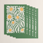 White Camellia & Fern Green Wrapping Paper Gallery Image 3