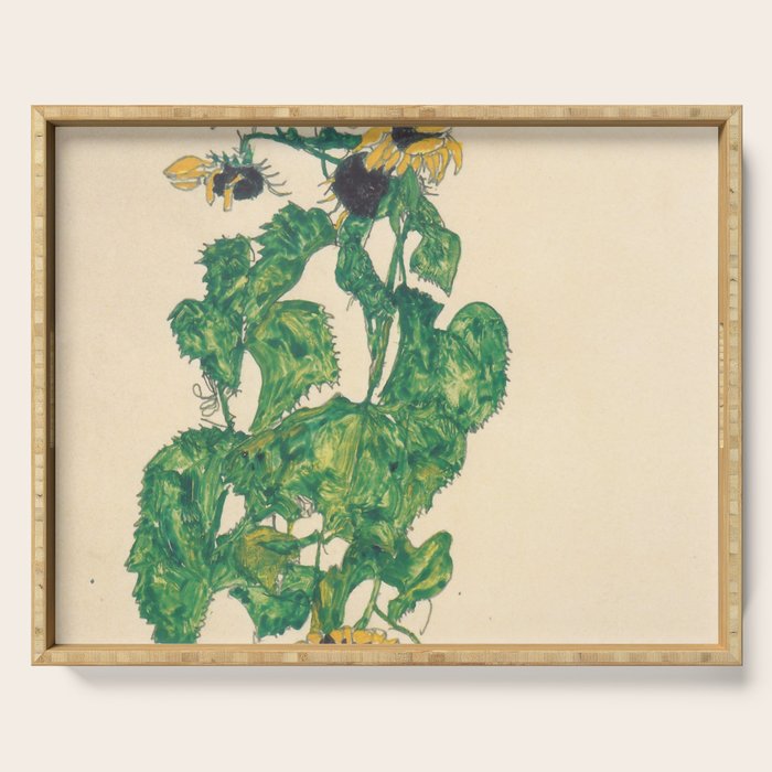 Egon Schiele "Sonnenblumen" Serving Tray Gallery Image 1