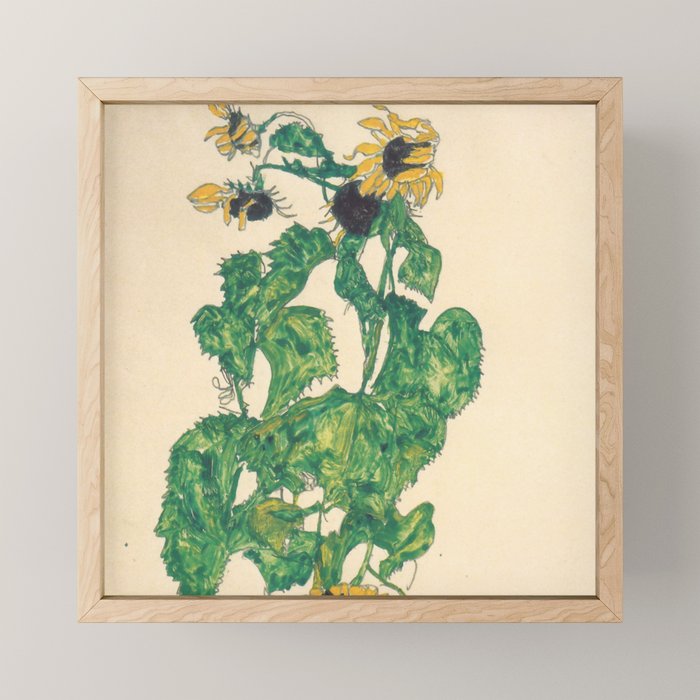 Egon Schiele "Sonnenblumen" Mini Art Print Gallery Image 1
