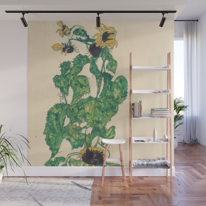 Egon Schiele "Sonnenblumen" Wall Mural Gallery Image 1