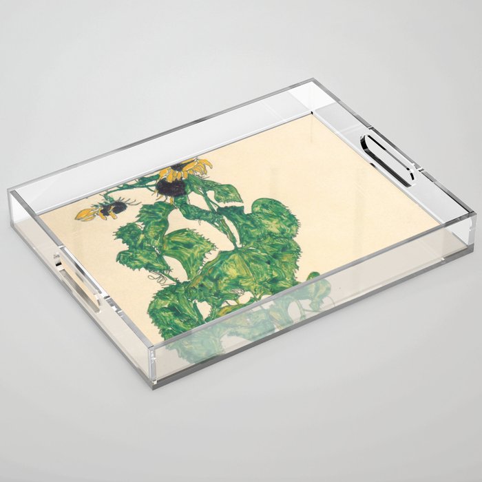 Egon Schiele "Sonnenblumen" Acrylic Tray Gallery Image 1