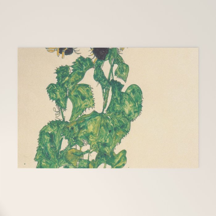 Egon Schiele "Sonnenblumen" Welcome Mat Gallery Image 1