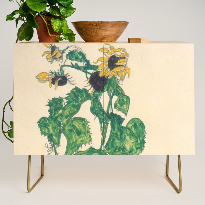 Egon Schiele "Sonnenblumen" Credenza Gallery Image 1