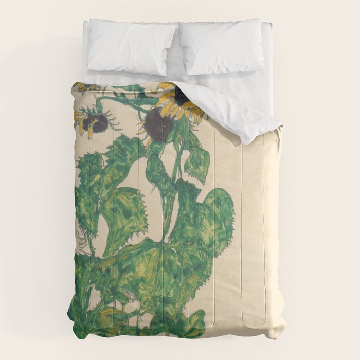 Egon Schiele "Sonnenblumen" Comforter Gallery Image 6