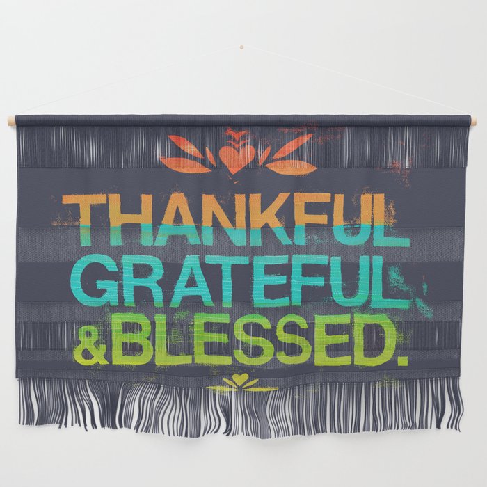 Thankful, Grateful & Blessed HEART Wall Hanging Gallery Image 1