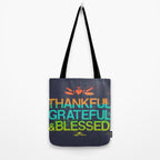 Thankful, Grateful & Blessed HEART Tote Bag Gallery Image 2