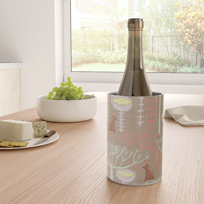 Block print brown bunny Wine Chiller Gallery Image 4