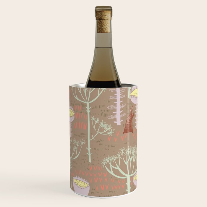 Block print brown bunny Wine Chiller Gallery Image 2