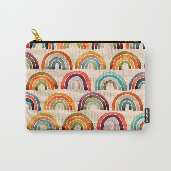 Rainbow Watercolor - Retro Palette Carry All Pouch Gallery Image 1
