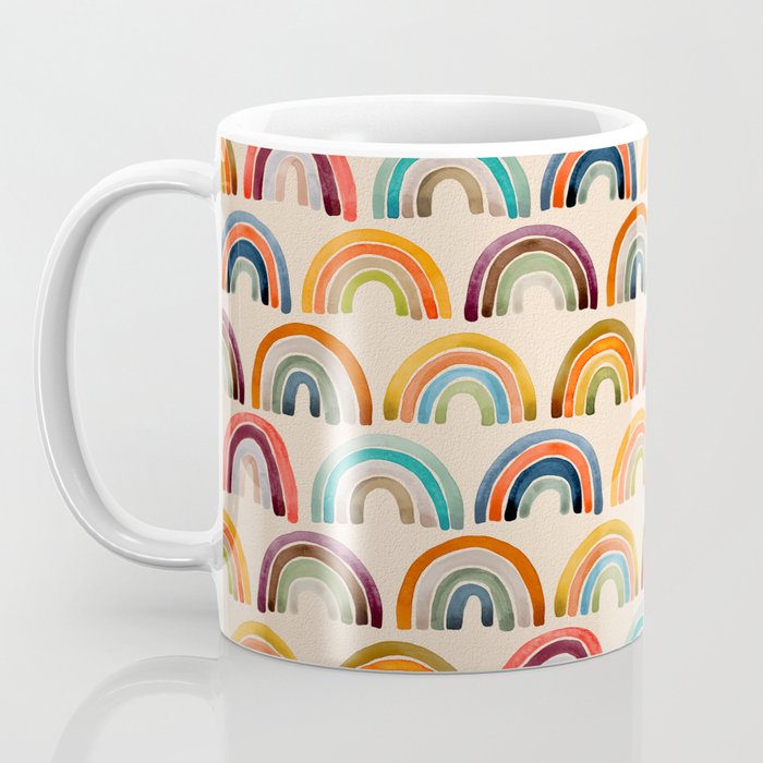 Rainbow Watercolor - Retro Palette Coffee Mug Gallery Image 3