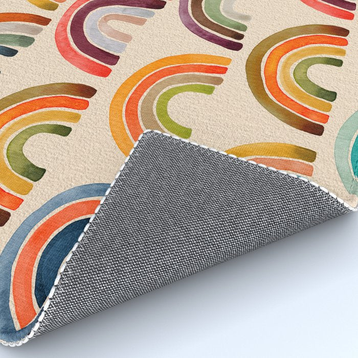 Rainbow Watercolor - Retro Palette Rug Gallery Image 4