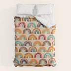 Rainbow Watercolor - Retro Palette Duvet Cover Gallery Image 6