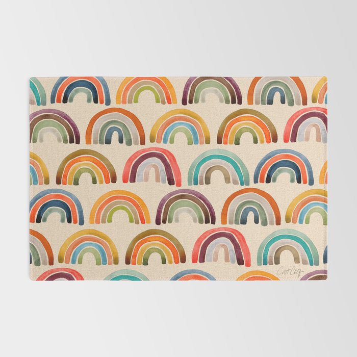Rainbow Watercolor - Retro Palette Rug Gallery Image 2