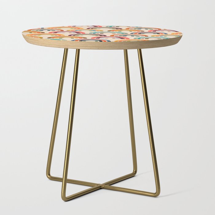 Rainbow Watercolor - Retro Palette Side Table Gallery Image 1