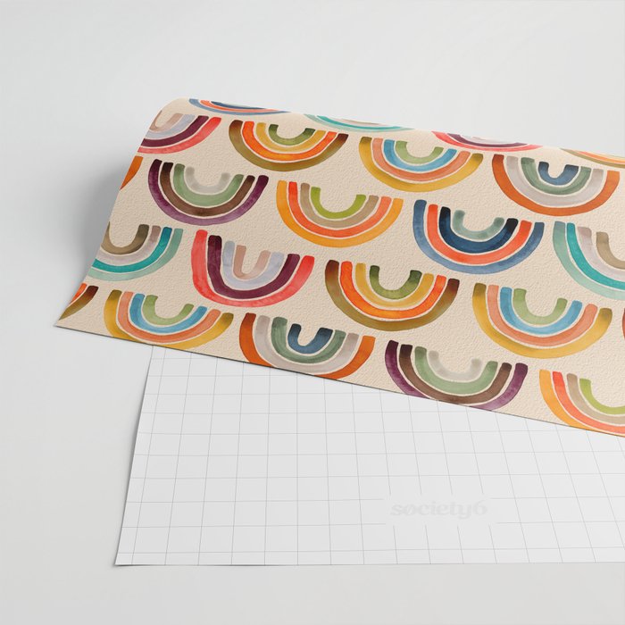 Rainbow Watercolor - Retro Palette Wrapping Paper Gallery Image 2