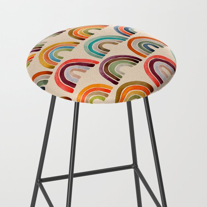 Rainbow Watercolor - Retro Palette Stool Gallery Image 2