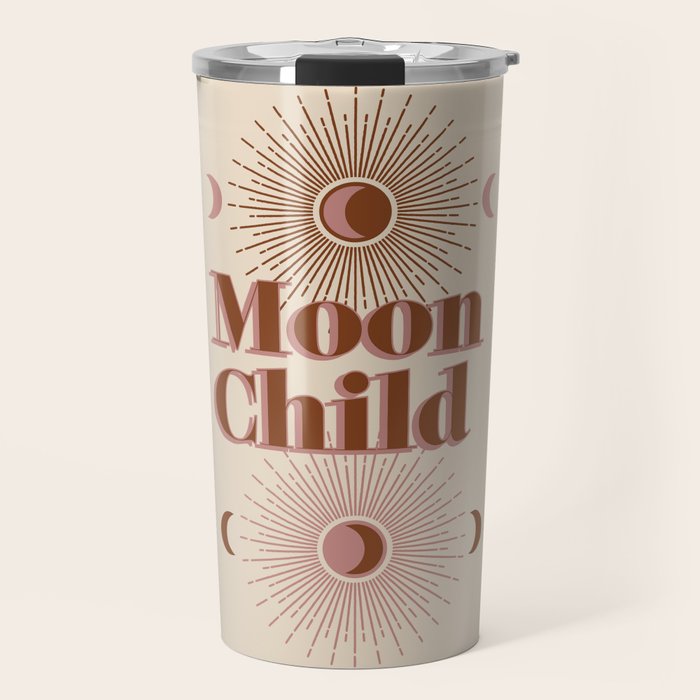 Vintage Moon Child Travel Mug Gallery Image 1