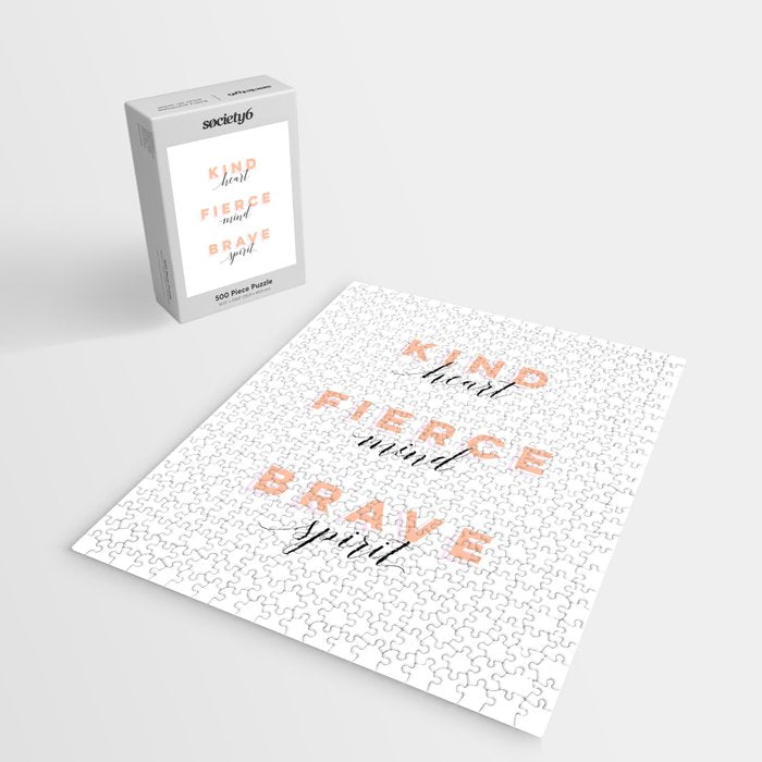 Girl Power - Kind Heart Fierce Mind Brave Spirit Jigsaw Puzzle Gallery Image 2