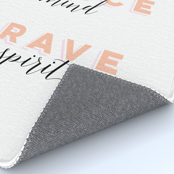 Girl Power - Kind Heart Fierce Mind Brave Spirit Rug Gallery Image 4