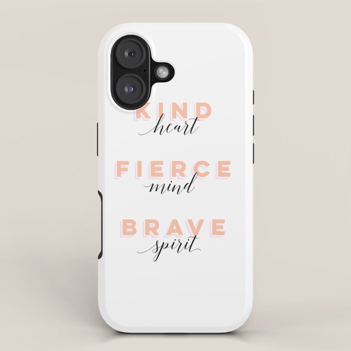 Girl Power - Kind Heart Fierce Mind Brave Spirit iPhone Case Gallery Image 1