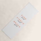 Girl Power - Kind Heart Fierce Mind Brave Spirit Yoga Mat Gallery Image 1