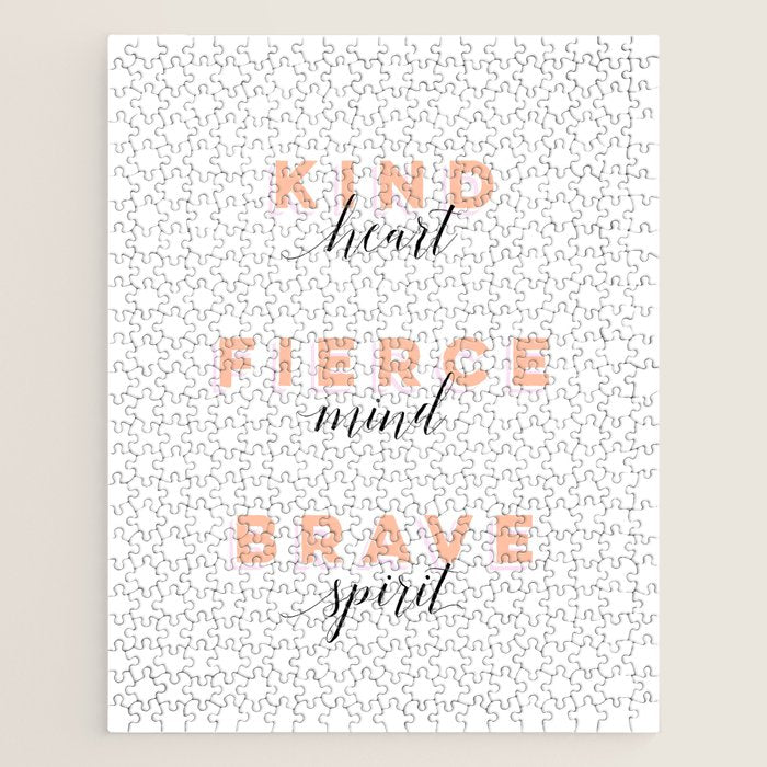 Girl Power - Kind Heart Fierce Mind Brave Spirit Jigsaw Puzzle Gallery Image 1