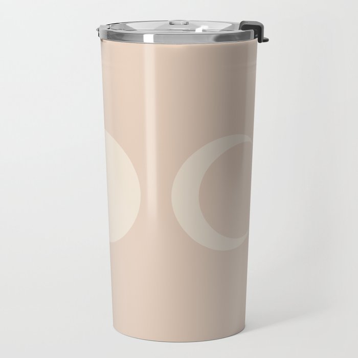 Moon Shapes Minimalism - Ethereal Light Travel Mug Gallery Image 2