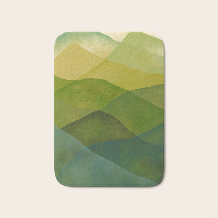 Abstract  Art Print - Watercolor Mountain #7 Bath Mat Gallery Image 1