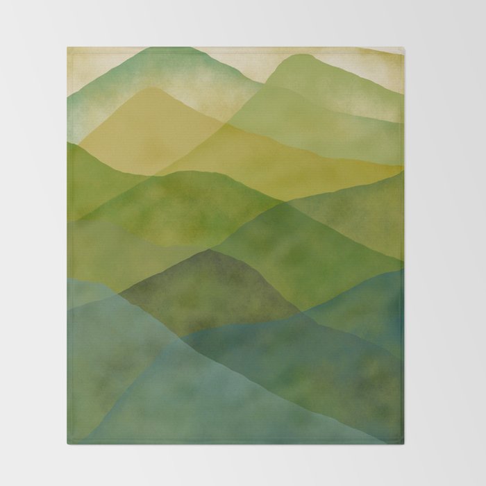 Abstract  Art Print - Watercolor Mountain #7 Throw Blanket Gallery Image 2