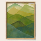 Abstract  Art Print - Watercolor Mountain #7 Serving Tray Gallery Image 1