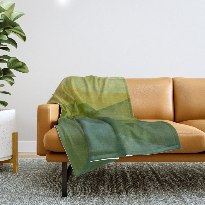 Abstract  Art Print - Watercolor Mountain #7 Throw Blanket Gallery Image 1