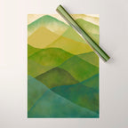 Abstract  Art Print - Watercolor Mountain #7 Wrapping Paper Gallery Image 1