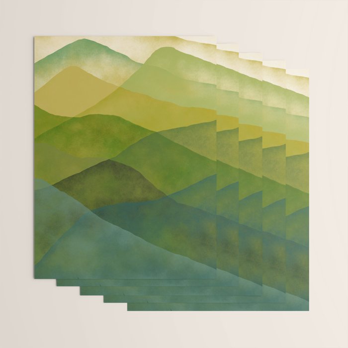 Abstract  Art Print - Watercolor Mountain #7 Wrapping Paper Gallery Image 3