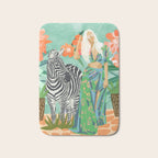 Never Change Your Stripes Illustration, Modern Bohemian Zebra Painting Wildlife Woman Bath Mat Gallery Image 1