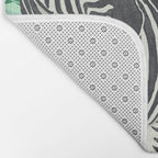 Never Change Your Stripes Illustration, Modern Bohemian Zebra Painting Wildlife Woman Bath Mat Gallery Image 2