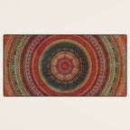 Earth Tone Colored Mandala Desk Mat Gallery Image 3