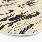 Cowboys and Cacti - cream and black Bath Mat Gallery Image 3