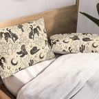 Cowboys and Cacti - cream and black Pillow Sham Gallery Image 2