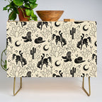 Cowboys and Cacti - cream and black Credenza Gallery Image 1