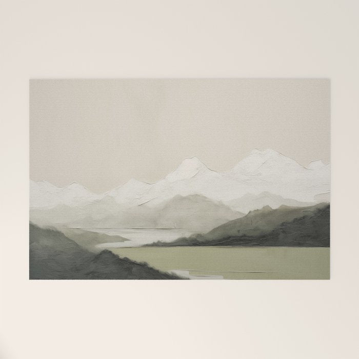 Sage Landscape Painting II Welcome Mat Gallery Image 1