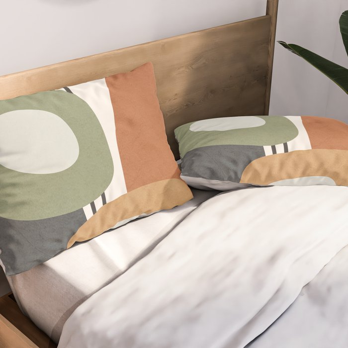 Modern Abstract Shapes 13 Pillow Sham Gallery Image 2