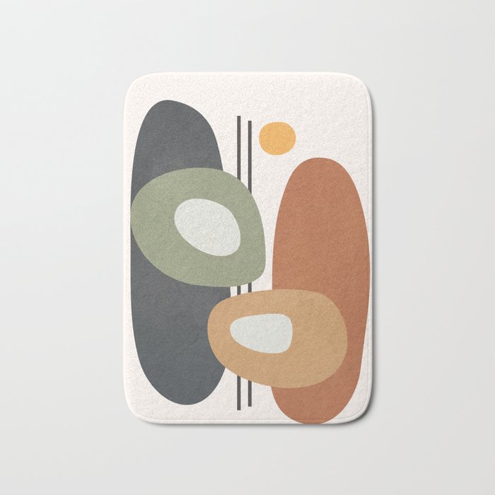 Modern Abstract Shapes 13 Bath Mat Gallery Image 1