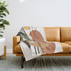Modern Abstract Shapes 13 Throw Blanket Gallery Image 1