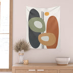 Modern Abstract Shapes 13 Wall Tapestry Gallery Image 2