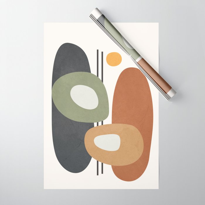 Modern Abstract Shapes 13 Wrapping Paper Gallery Image 1