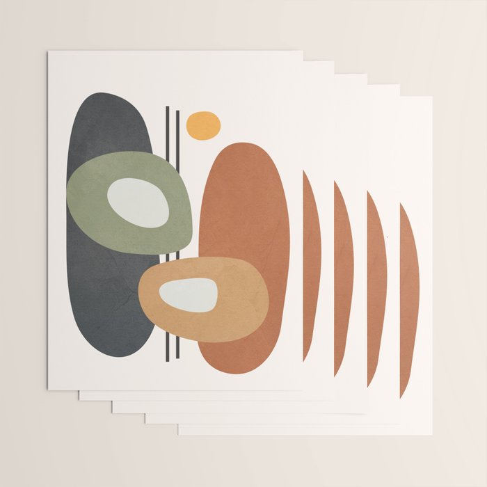 Modern Abstract Shapes 13 Wrapping Paper Gallery Image 3