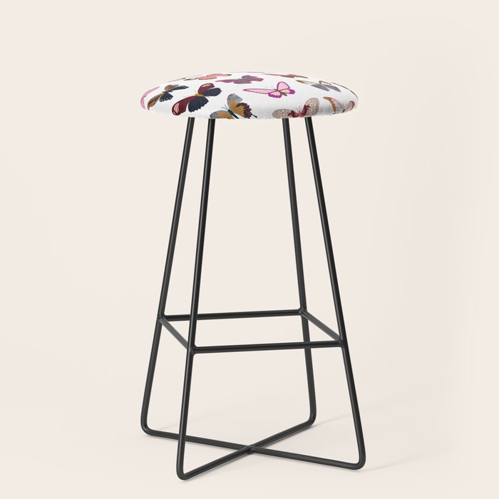 Pink Butterflies Stool Gallery Image 1