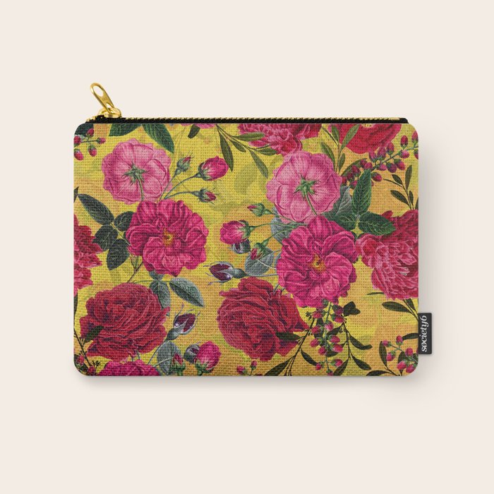 Vintage & Shabby Chic - Summer Tropical Roses Flower Garden Carry All Pouch Gallery Image 1