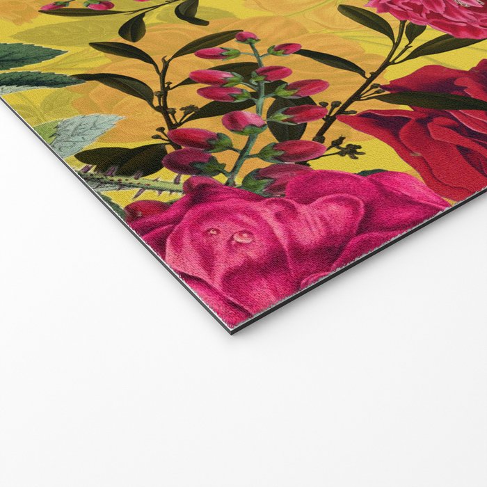 Vintage & Shabby Chic - Summer Tropical Roses Flower Garden Welcome Mat Gallery Image 2