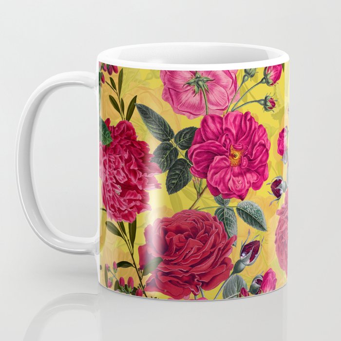 Vintage & Shabby Chic - Summer Tropical Roses Flower Garden Coffee Mug Gallery Image 3